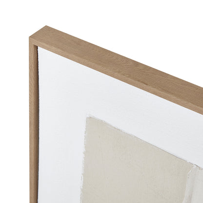 Chalaronne Horizontal Layered Geometric Soft Neutral Tones Framed Painting On Canvas