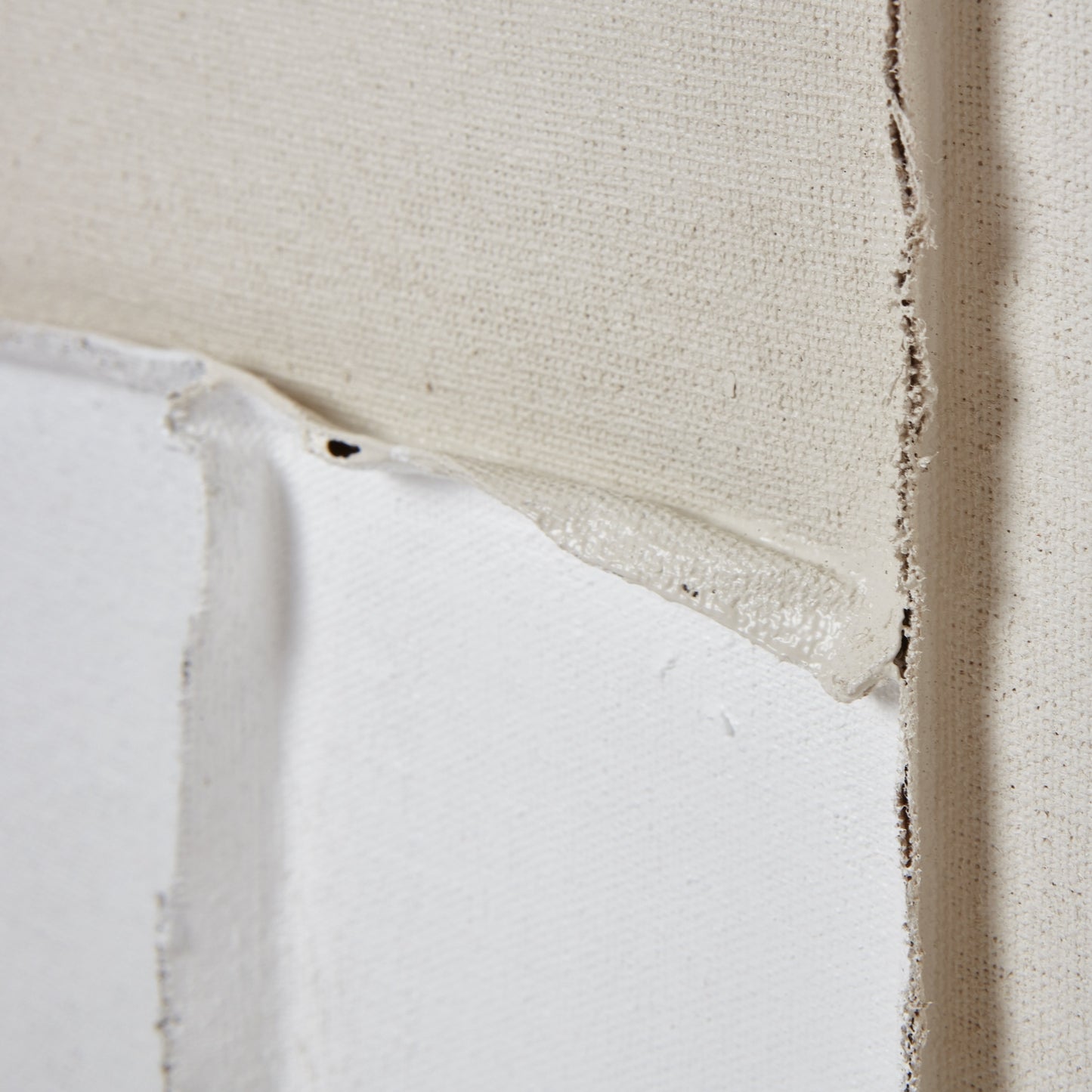 Chalaronne Vertical Layered Geometric Soft Neutral Tones Framed Painting On Canvas