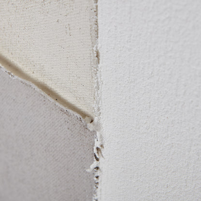 Chalaronne Vertical Layered Geometric Soft Neutral Tones Framed Painting On Canvas