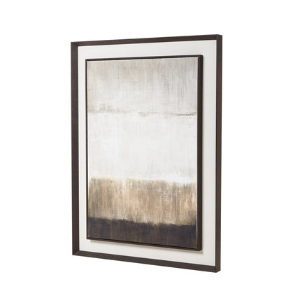 Chatillon Large Framed Soft Tonal Gradient Abstract Painting On Linen