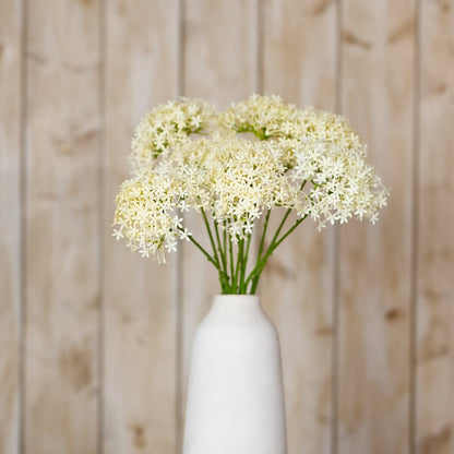 Set of 3 Artificial Flowers Three Head Cream Allium Sprays