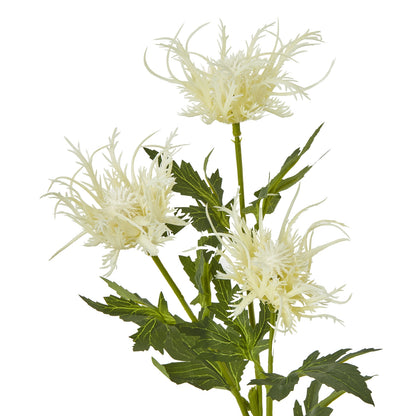Set of 3 Artificial Flowers Cream Sea Holly Sprays
