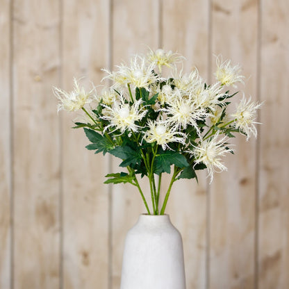 Set of 3 Artificial Flowers Cream Sea Holly Sprays