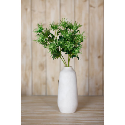 Set of 3 Artificial Flowers Green Sea Holly Sprays