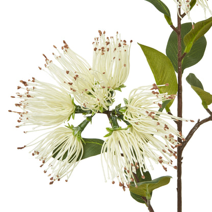 Set of 3 Artificial Flowers Cream Protea Nitida Sprays