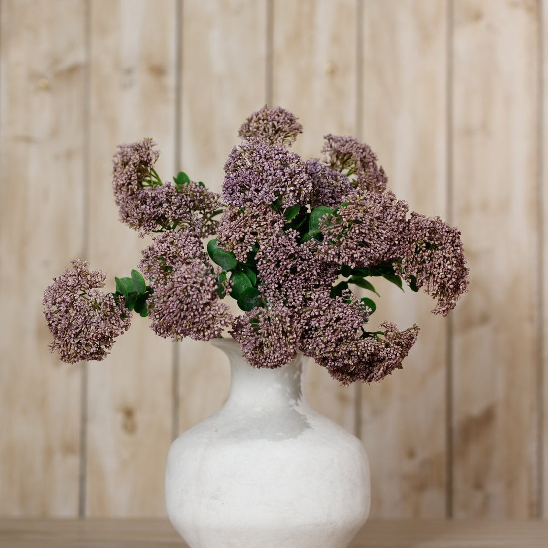 Set of 3 Artificial Flowers Purple Sedum Sprays