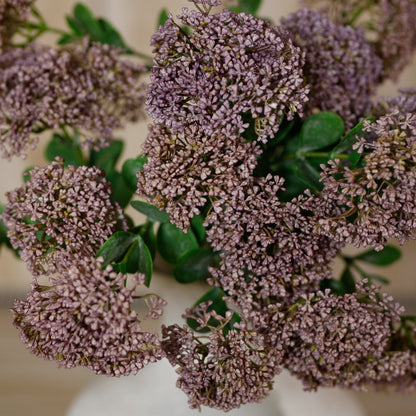 Set of 3 Artificial Flowers Purple Sedum Sprays