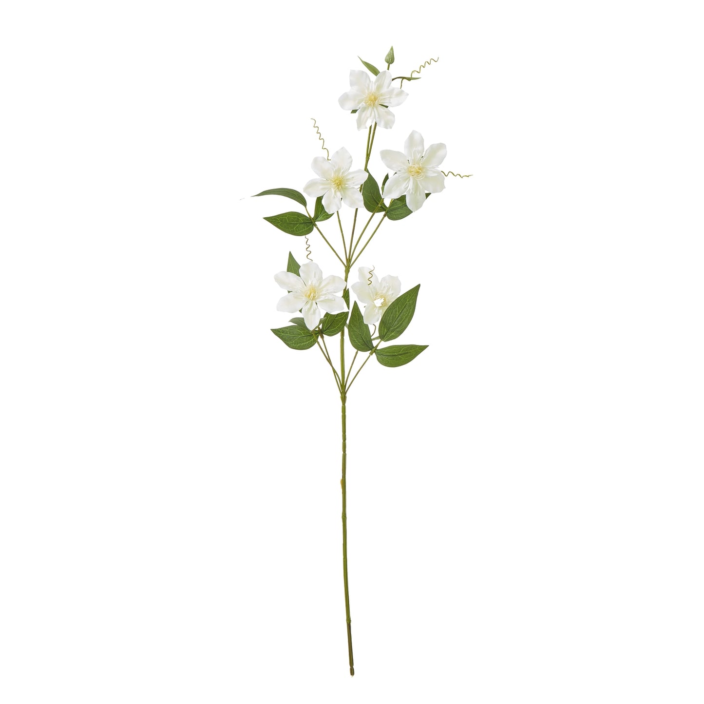 Set of 3 Artificial Flowers Cream Pearl Clematis Sprays