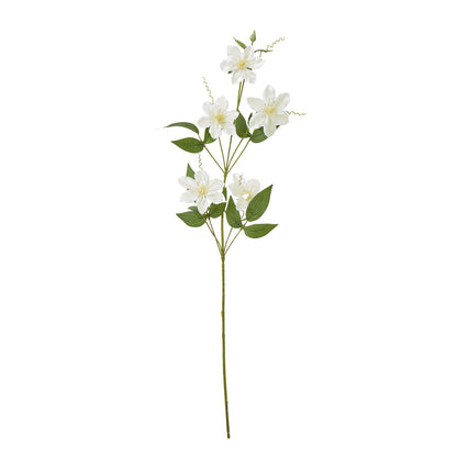 Set of 3 Artificial Flowers Cream Pearl Clematis Sprays