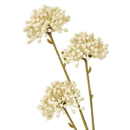 Set of 3 Artificial Flowers Cream Allium Sprays