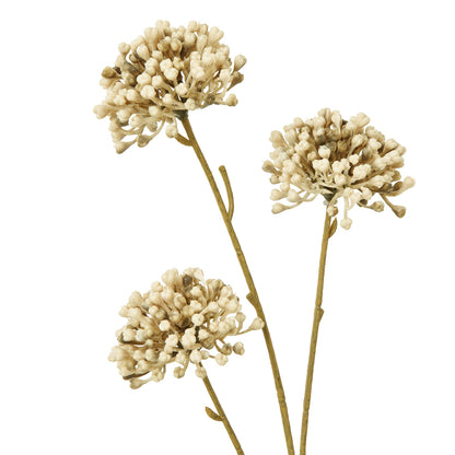 Set of 3 Artificial Flowers Brown Allium Sprays
