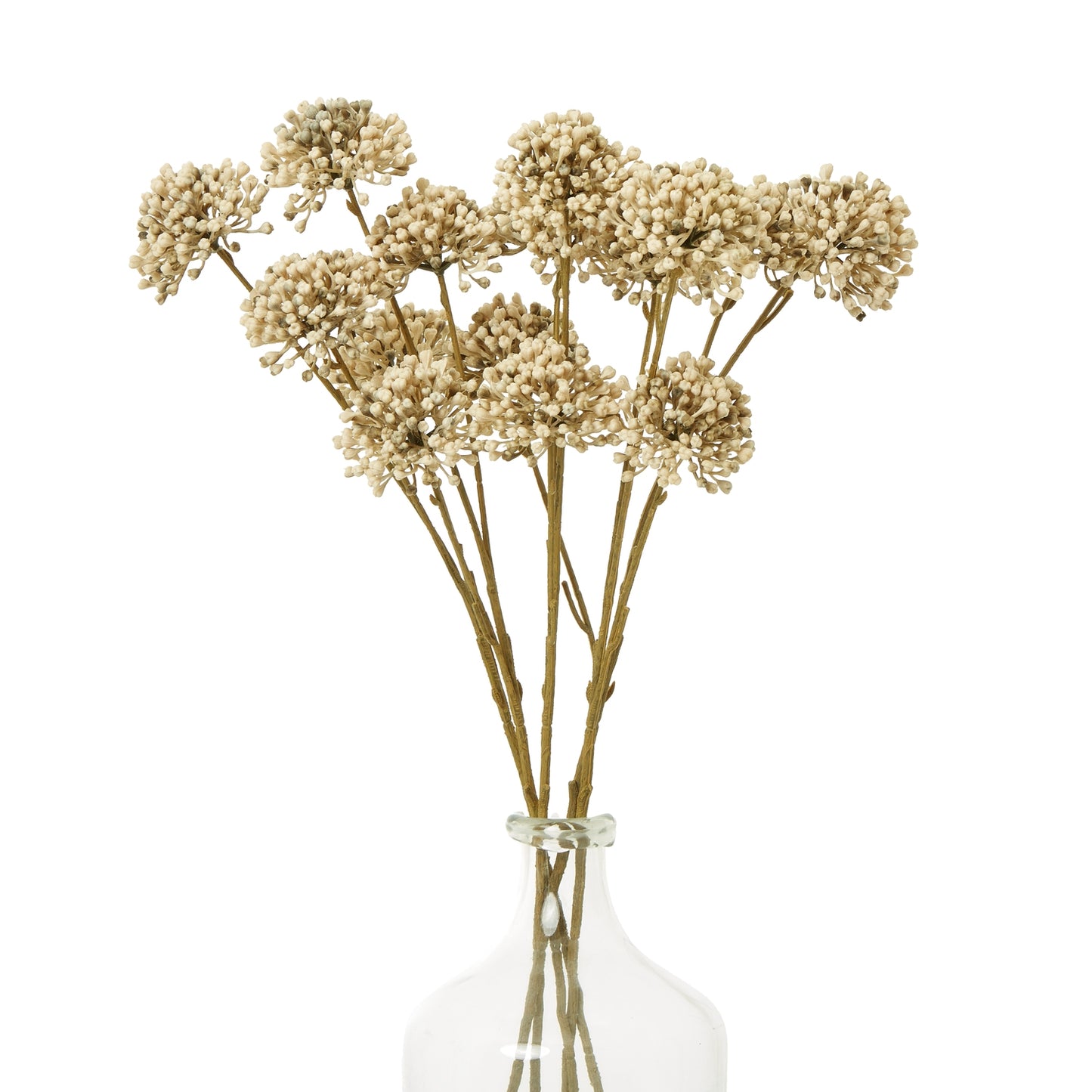 Set of 3 Artificial Flowers Brown Allium Sprays
