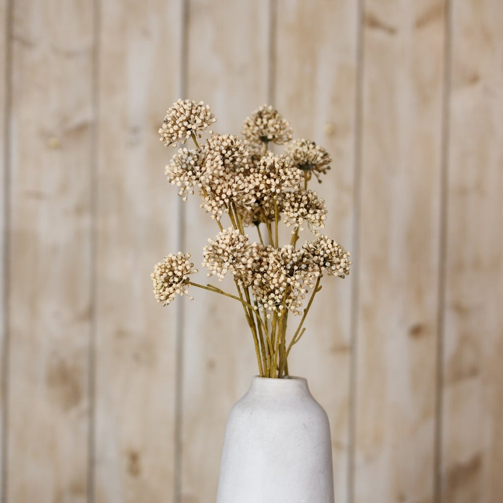 Set of 3 Artificial Flowers Brown Allium Sprays