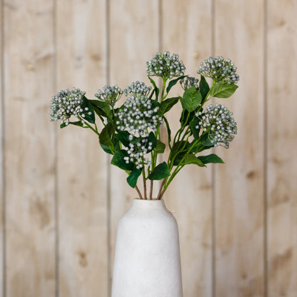 Set of 3 Artificial Flowers Blue Budding Hydrangea Sprays