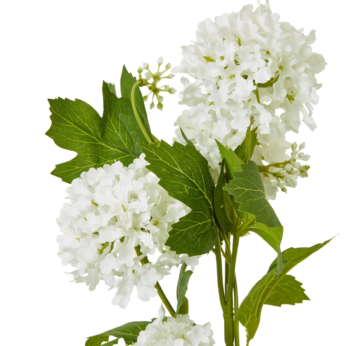 Set of 3 Artificial Flowers Cream Snowball Viburnum Sprays
