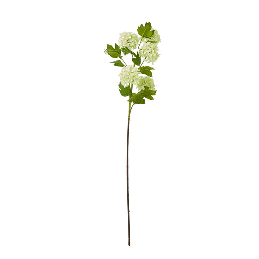 Set of 3 Artificial Flowers Green Snowball Viburnum Sprays