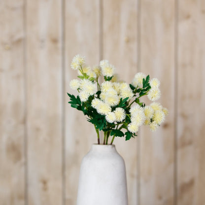 Set of 3 Artificial Flowers Cream Globe Thistle Sprays