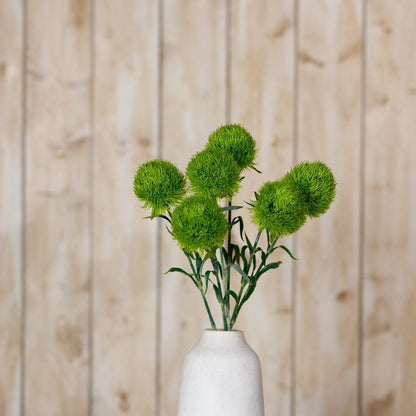 Set of 3 Artificial Flowers Light Green Dianthus Stems