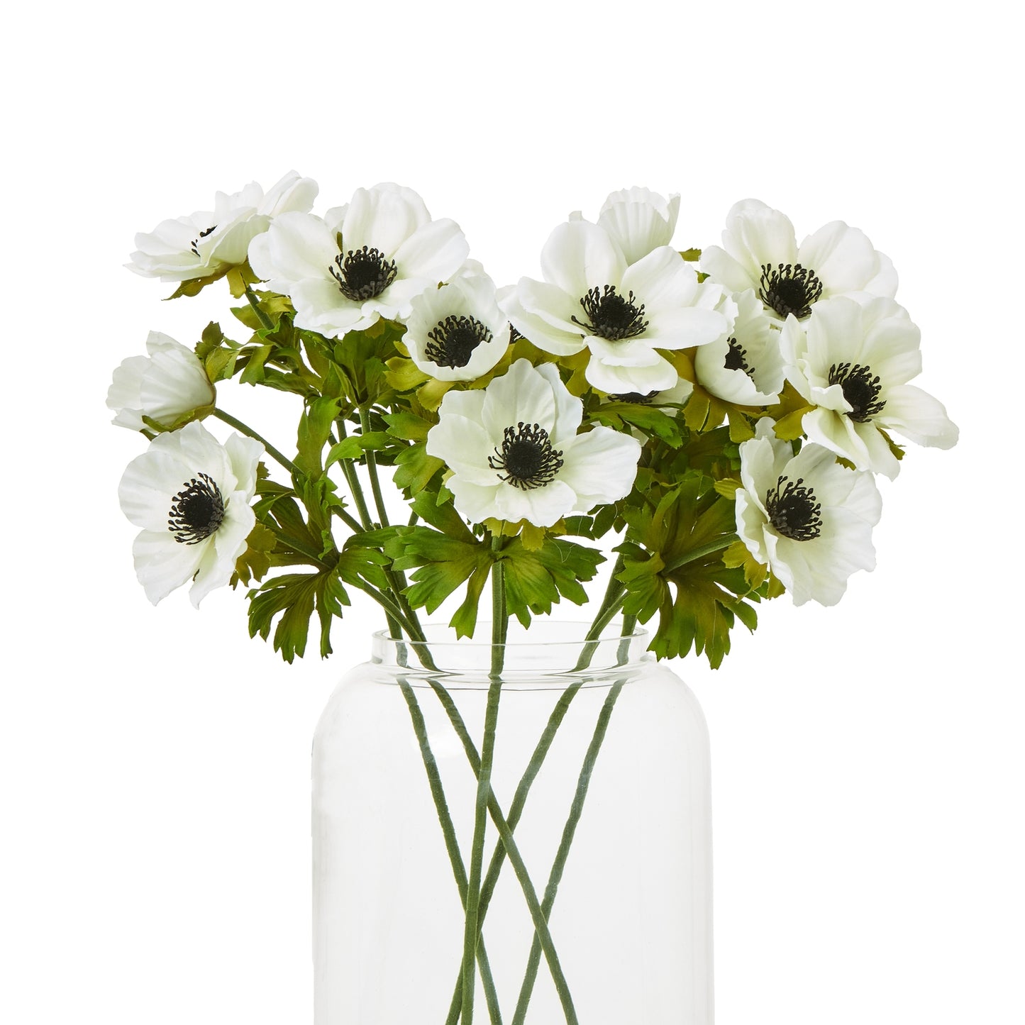 Set of 3 Artificial Flowers White Anemone Sprays