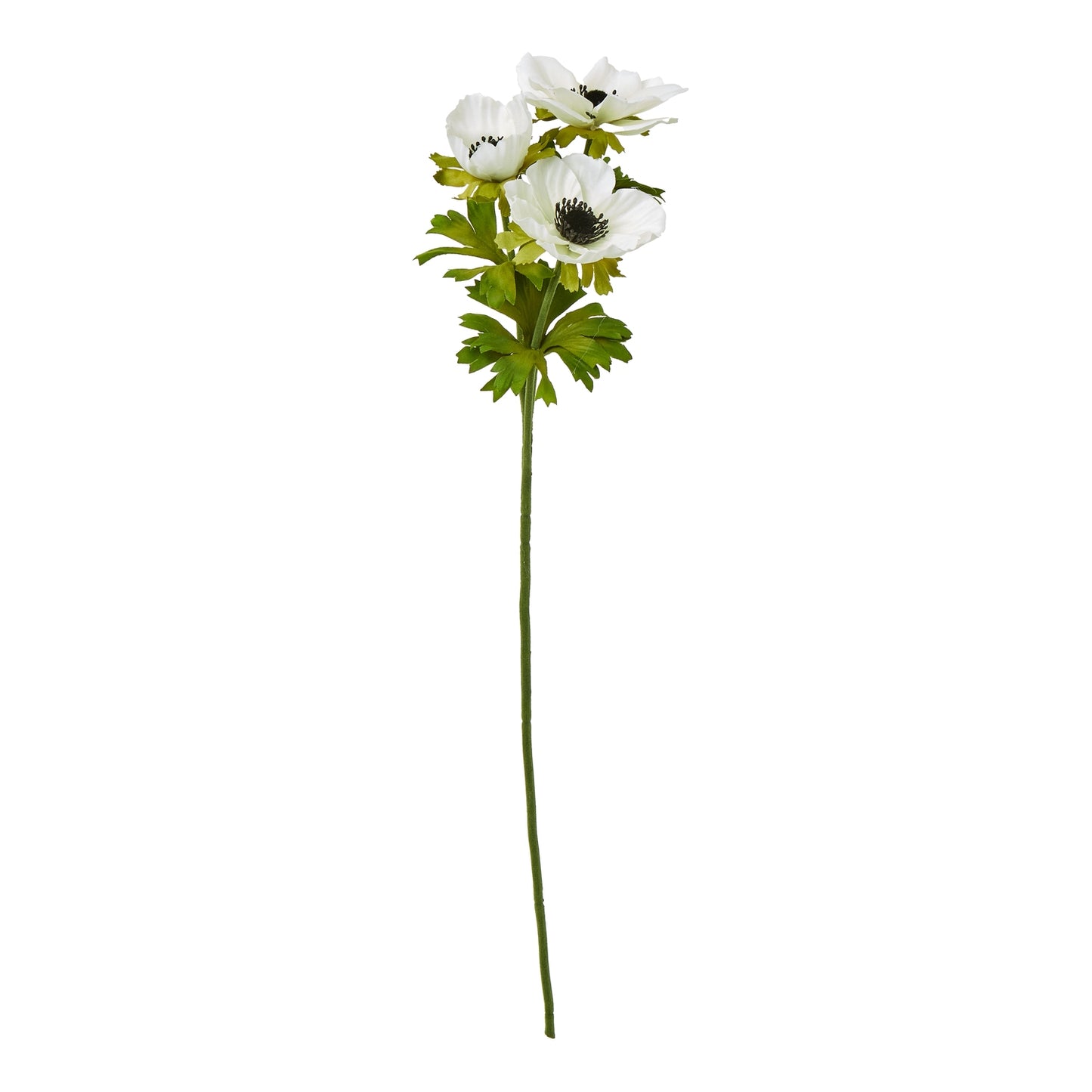 Set of 3 Artificial Flowers White Anemone Sprays