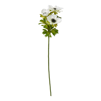 Set of 3 Artificial Flowers White Anemone Sprays