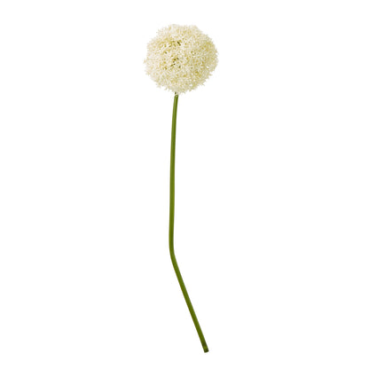 Set of 3 Artificial Flowers Cream Giant Allium Stems