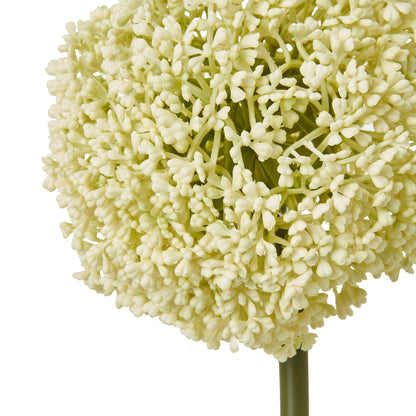 Set of 3 Artificial Flowers Cream Allium Stems