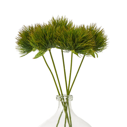 Set of 3 Artificial Flowers Green Moss Stems