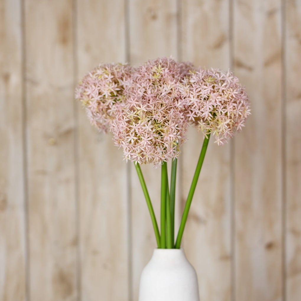Set of 3 Artificial Flowers Lilac Giant Allium Stems