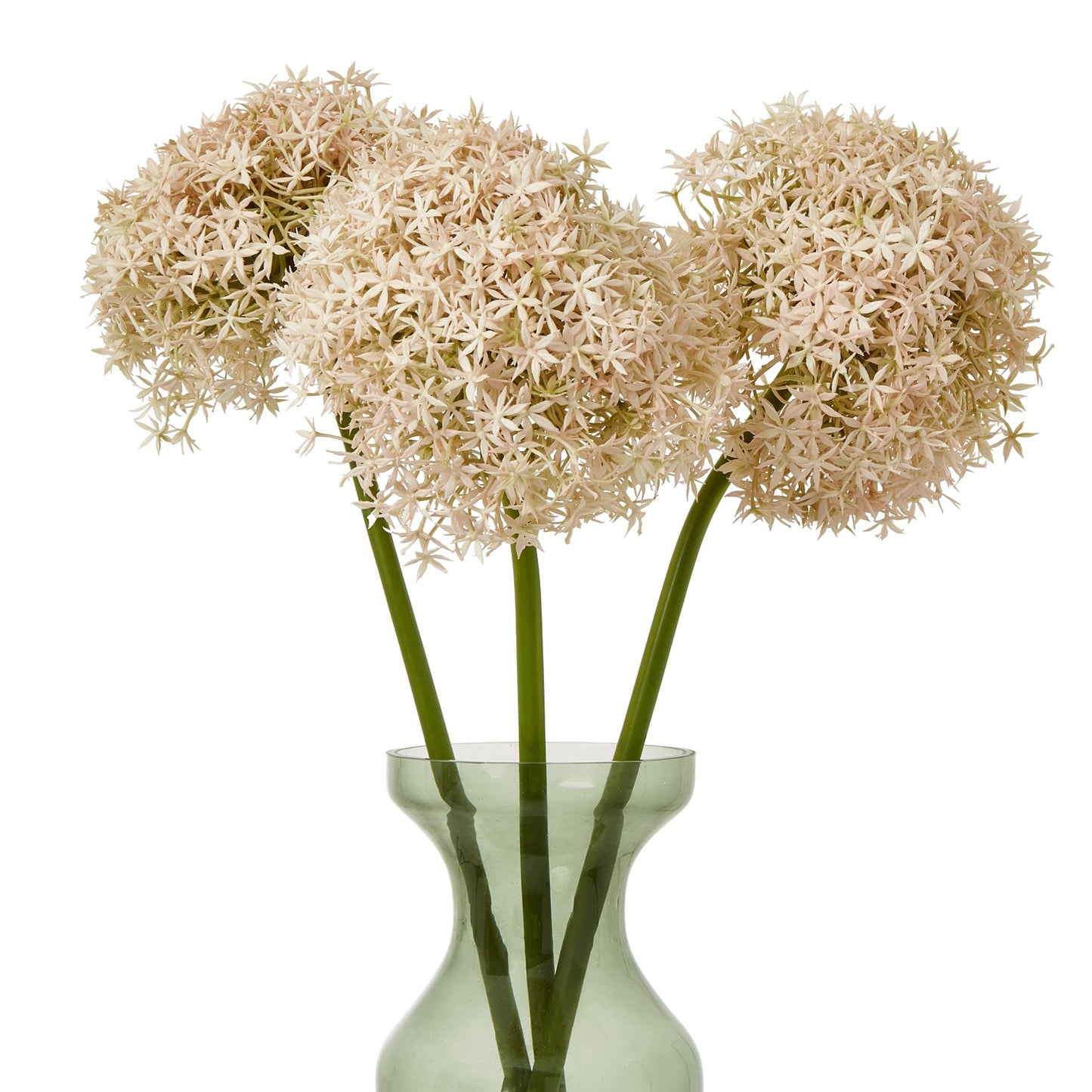 Set of 3 Artificial Flowers Pink Giant Allium Stems