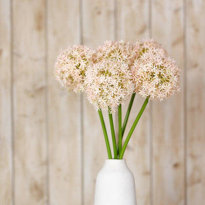 Set of 3 Artificial Flowers Pink Giant Allium Stems