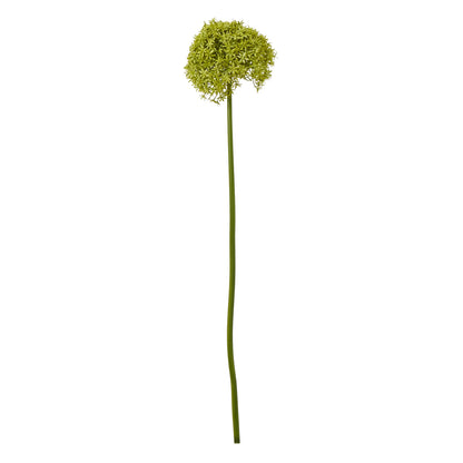 Set of 3 Artificial Flowers Green Giant Allium Stems