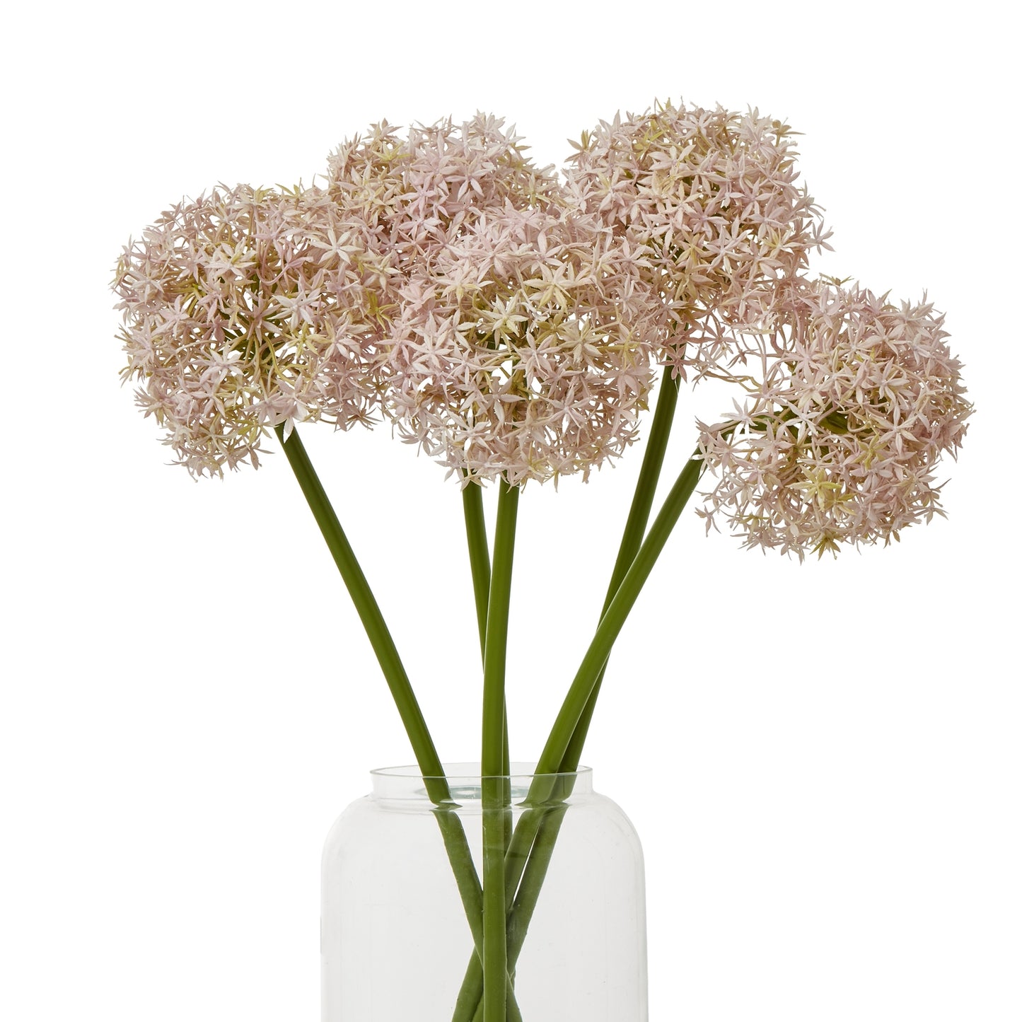 Set of 3 Artificial Flowers Lilac Medium Allium Stems