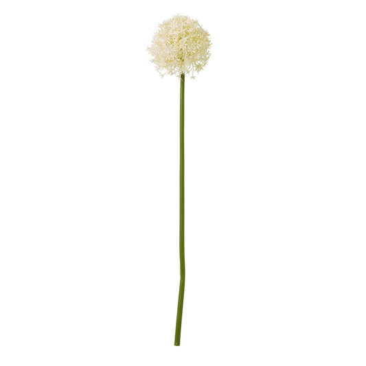 Set of 3 Artificial Flowers Cream Medium Allium Stems