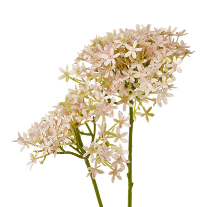 Set of 3 Artificial Flowers Pink Crown Hydrangea Stems