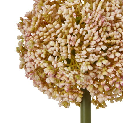 Set of 3 Artificial Flowers Pink Allium Stems