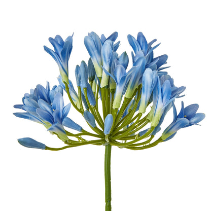 Set of 3 Artificial Flowers Blue Agapanthus Stems