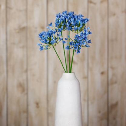Set of 3 Artificial Flowers Blue Agapanthus Stems