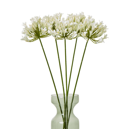 Set of 3 Artificial Flowers Cream Agapanthus Sprays