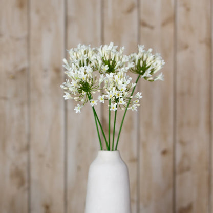 Set of 3 Artificial Flowers Cream Agapanthus Sprays