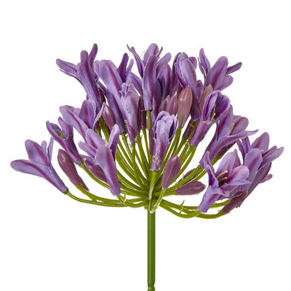 Set of 3 Artificial Flowers Lilac Agapanthus Sprays