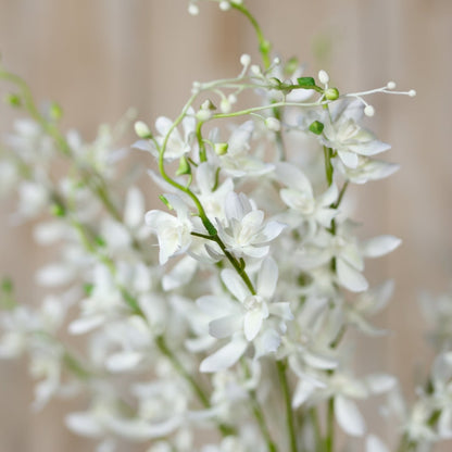 Set of 3 Artificial Flowers  White Cymbidium Sprays