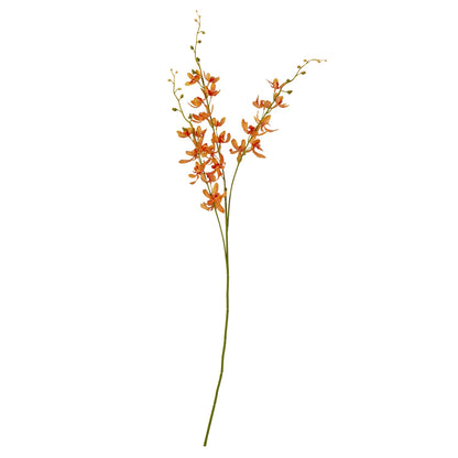 Set of 3 Artificial Flowers Orange Cymbidium Sprays