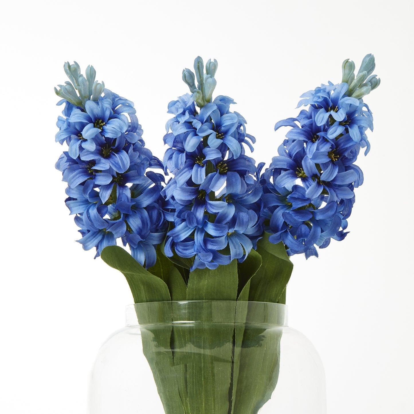 Set of 3 Artificial Flowers Blue Hyacinth Stems