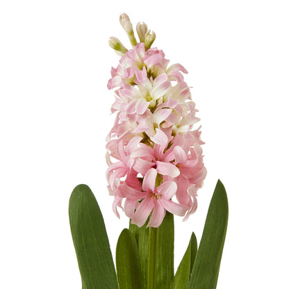 Set of 3 Artificial Flowers Pink Hyacinth Stems