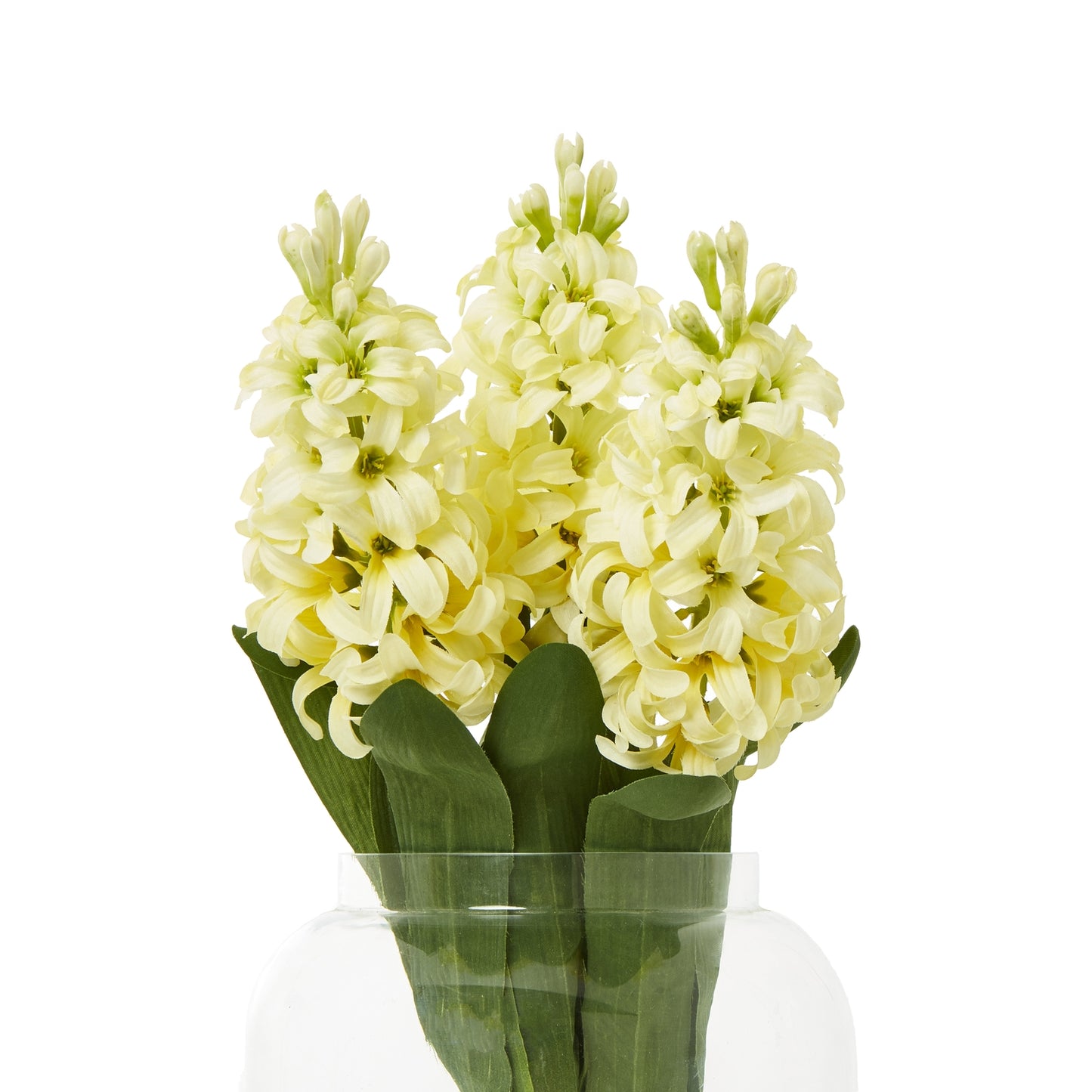 Set of 3 Artificial Flowers Yellow Hyacinth Stems
