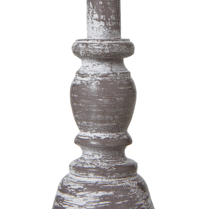 Arbori Grey Washed Pillar Table Lamp With Linen Shade