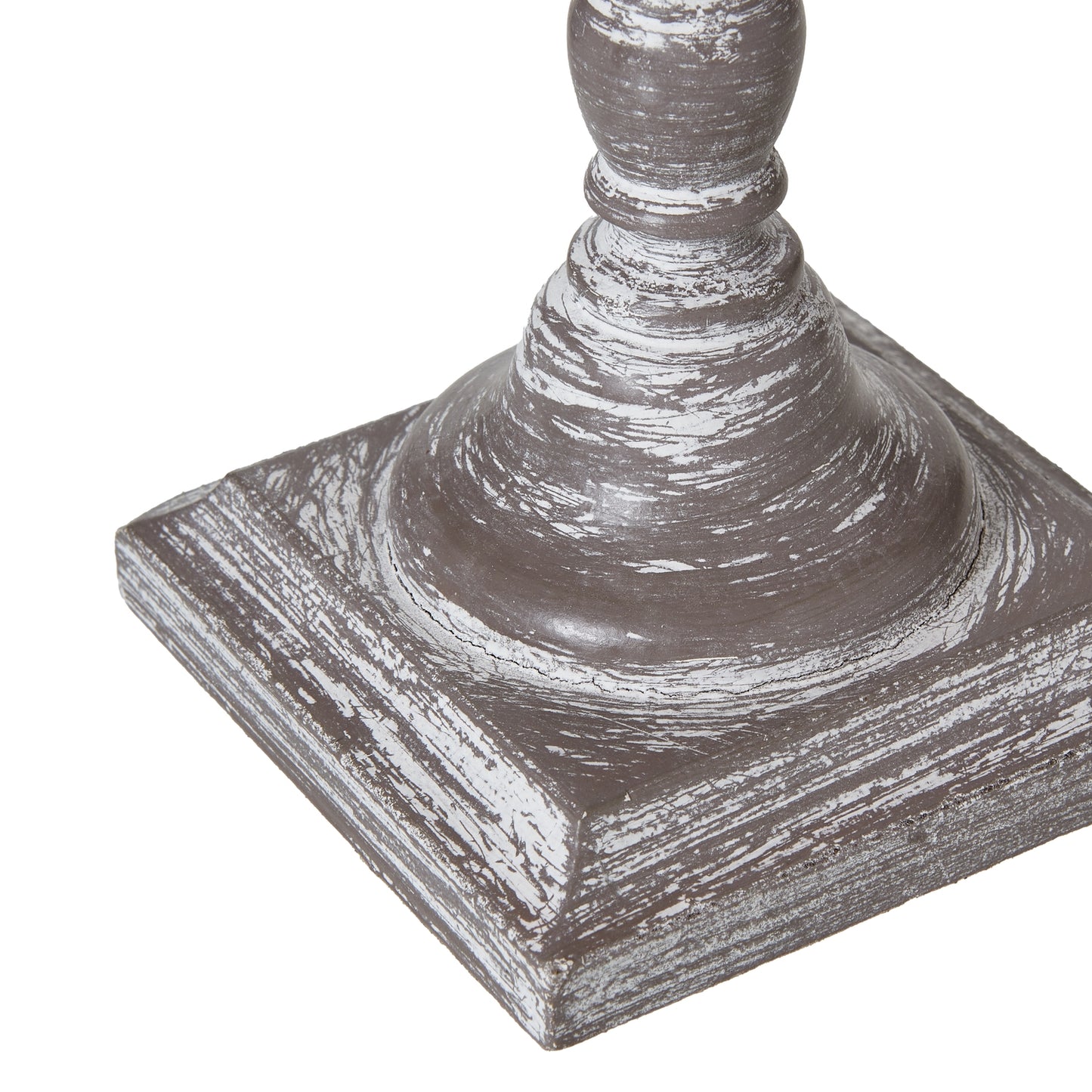 Arbori Grey Washed Pillar Table Lamp With Linen Shade