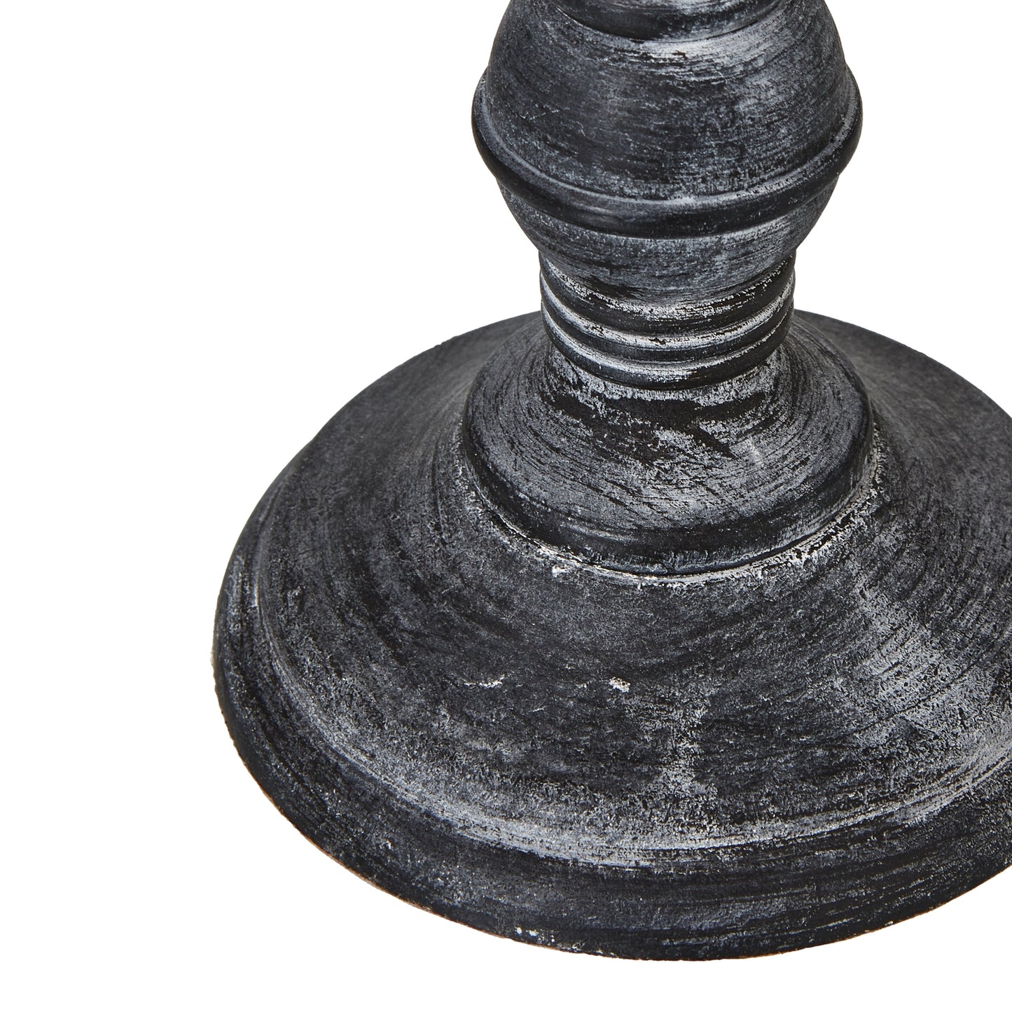 Villeneuve Turned Wooden Pillar Table Lamp With Cream Linen Shade