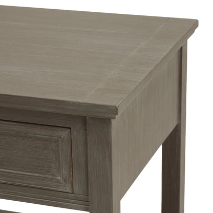 Laurelbrook 1 Drawer Grey Wood Side Table Bottom Shelf